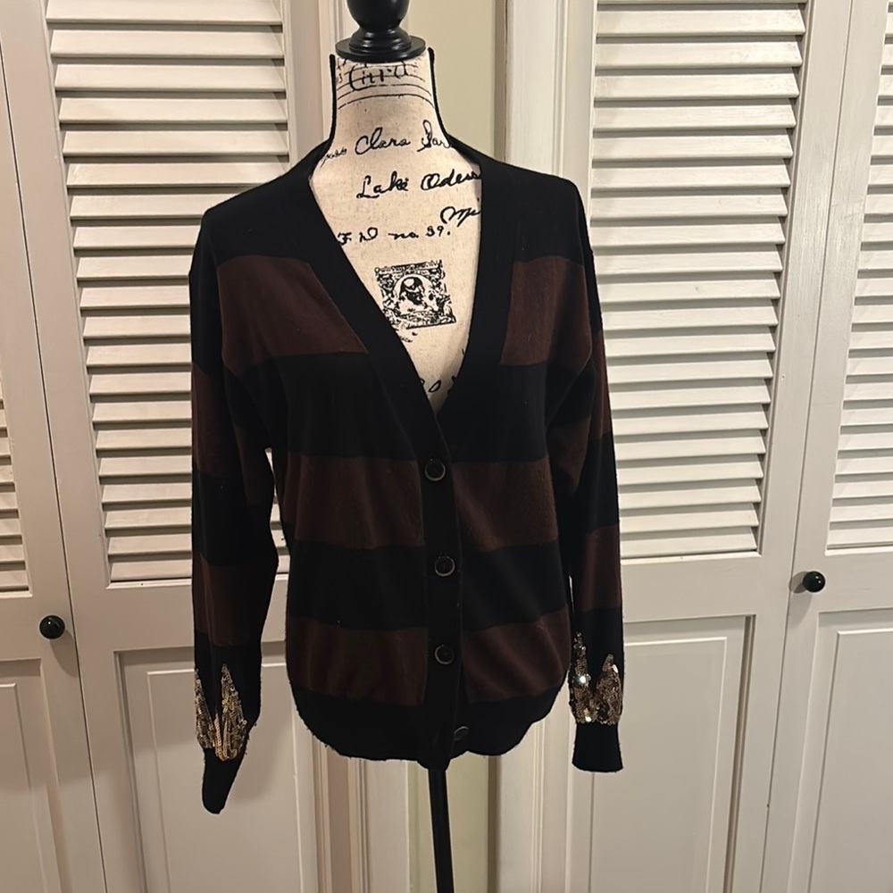 Cynthia Rowley Striped Cashmere Women's Cardigan